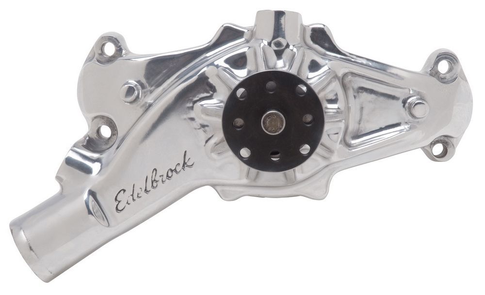 EDELBROCK BBC Water Pump - Short- R/R- Polished 8864