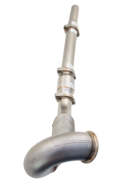 XFORCE VW Golf GTi Mark 7 2013(EU) 2015(US)-2018 Stainless Steel 3' Dump Pipe High Flow Cat Plus Mid Pipe Assembly; Exhaust Manifold Down Pipe ES-VW08-KITB