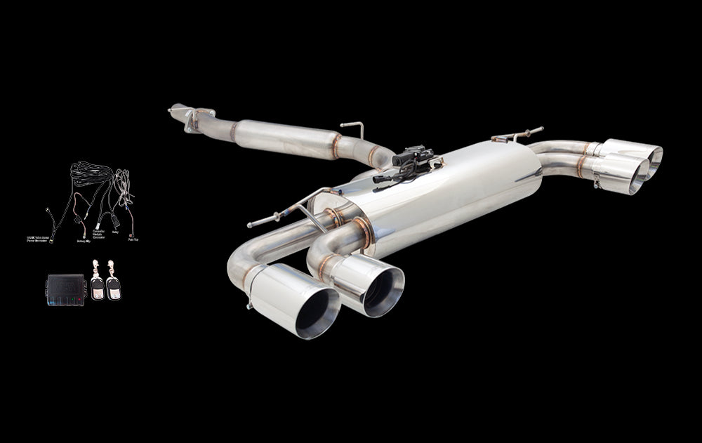 XFORCE Audi S3 Sedan 2013-2017 3" Brushed Stainless Steel Cat Back System With Varex Muffler; Exhaust System Kit ESAS3SVKCS