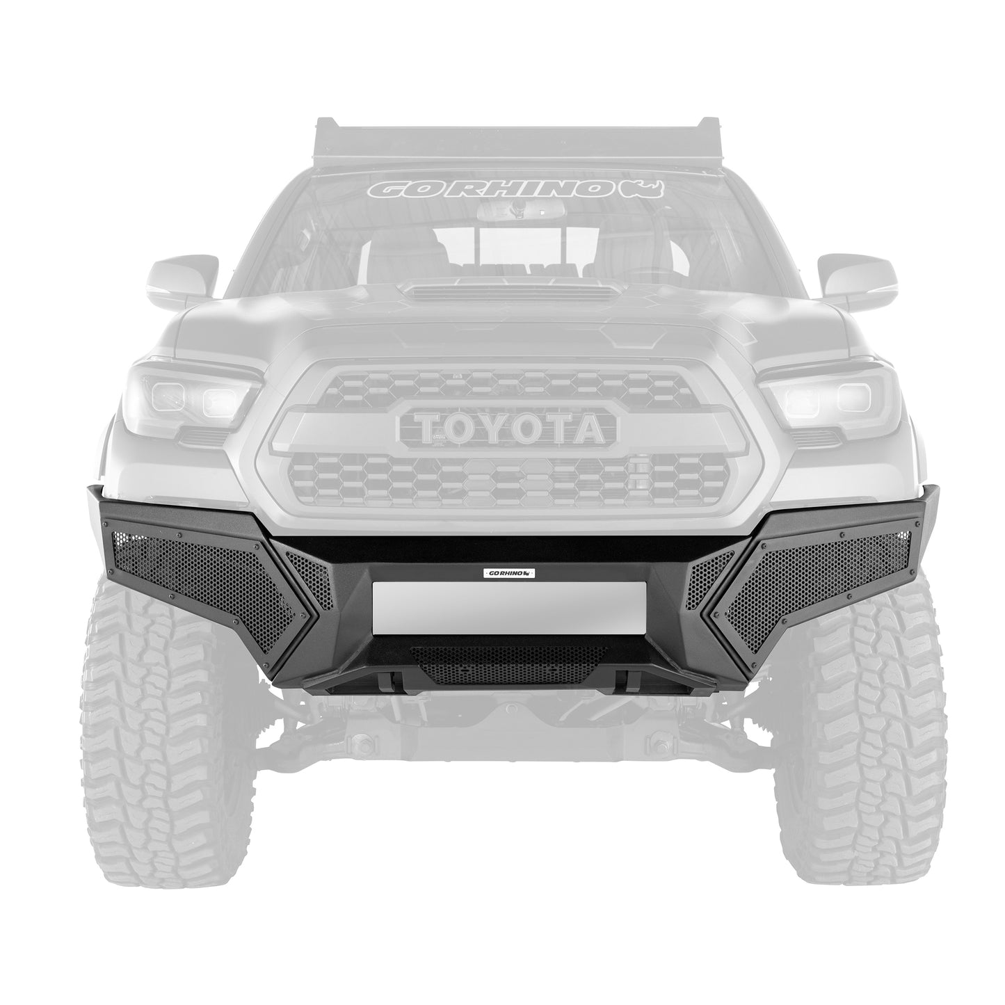 Go Rhino 34389T Element Front Bumper With Fixed Light Bar Mount Textured Black