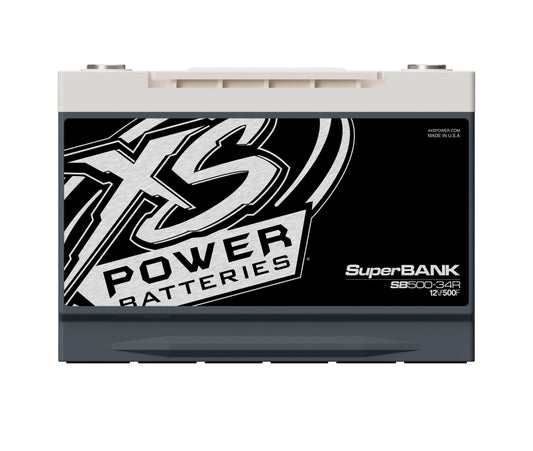 XS Power Batteries 12V Super Bank Capacitor Modules - M6 Terminal Bolts Included 10000 Max Amps SB500-34R