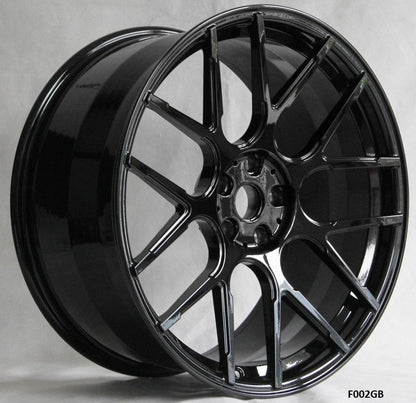 22" X 9/10.5" Staggered Forged Gloss Black Wheels Set - Dynamic Performance - F002-GB-22x9/10.5-5x112-35/38-66.56