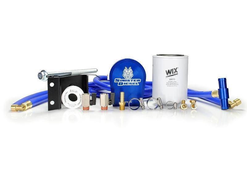 Sinister Diesel Coolant Filtration System (w/ WIX) For 2003-2007 Dodge Cummins 5.9L SD-COOLFIL-5.9-03-W