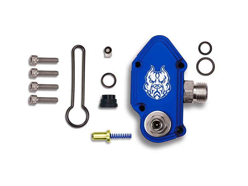 Sinister Diesel Blue Spring Kit With Adjustable Billet Spring Housing For 2003-2007 Ford Powerstroke 6.0L SD-FUELBLK-6.0-ADJ