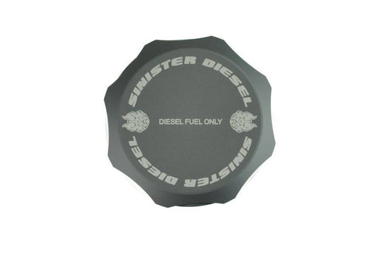 Sinister Diesel Fuel Cap For 1999-2007 Ford 7.3L & 6.0L Powerstroke & 2012-2017 GM Duramax 6.6L (Gray) SDG-FORD-GM-FC-99-01-21