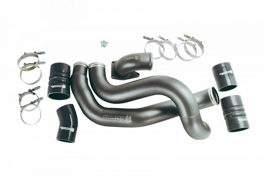 Sinister Diesel Intercooler Charge Pipe Kit W/ Intake Elbow For 2003-2007 Ford Powerstroke 6.0L (Gray) SDG-INTRPIPE-6.0-IE-KIT