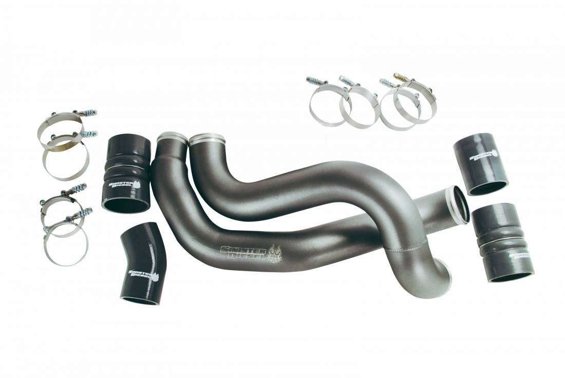Sinister Diesel Charge Pipe Kit For 2003-2007 Ford Powerstroke 6.0L (Gray) SDG-INTRPIPE-6.0-KIT