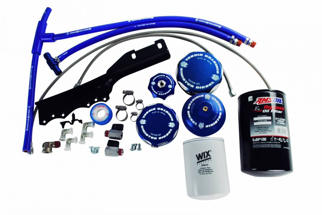 Sinister Diesel Oil Filter & Coolant Filtration System For 2003-2007 Ford Powerstroke 6.0L SD-REOFCF-6.0