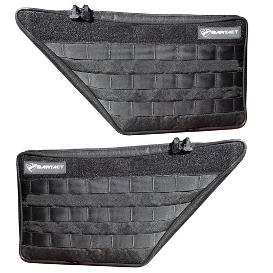 Door Organizer Pouch for Ford Bronco 2021-2023 Door Pair of 2 Driver and Passenger Side Lower Area (Pat Pending) Black/White Patch