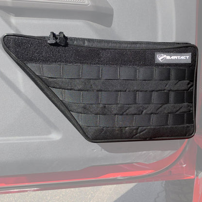 Bartact FBIAFDBM2-B Door Organizer Pouch for Ford Bronco 2021-2023 Door Pair of 2 Driver and Passenger Side Lower Area (Pat Pending) Black/White Patch