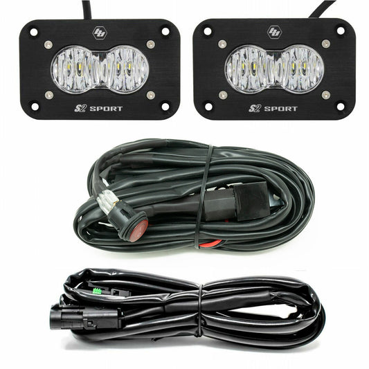 Baja Designs S2 Sport Black Flush Mount LED Light Pod Reverse Kit 547807