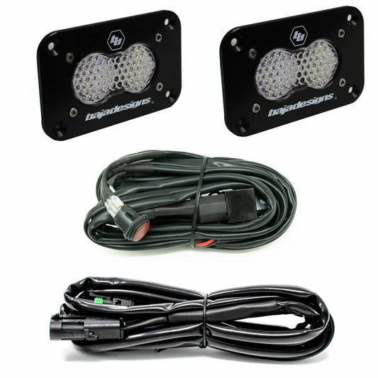 Baja Designs S2 Sport Black Flush Mount LED Light Pod Reverse Kit 547808