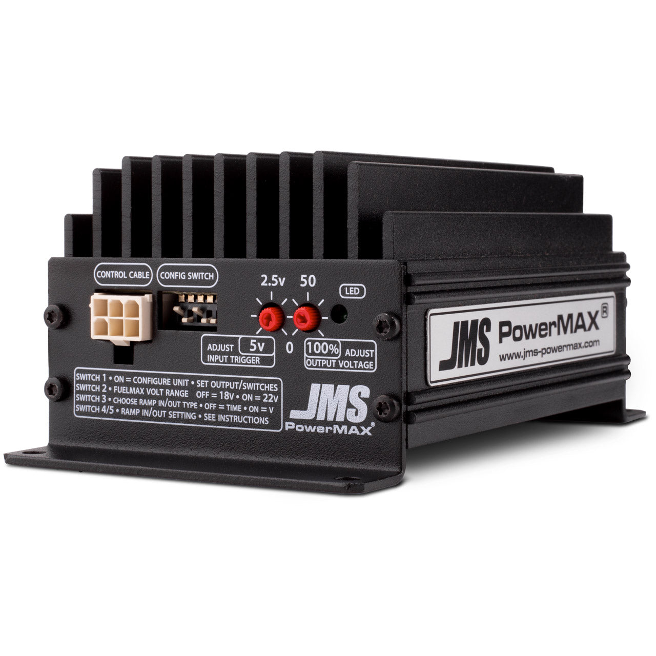 JMS FuelMAX - Fuel Pump Voltage Booster V2 - Plug and Play Dual Output (Activation - MAF/MAP/TPS or Ground includes Ext pressure switch) P2020PPS13