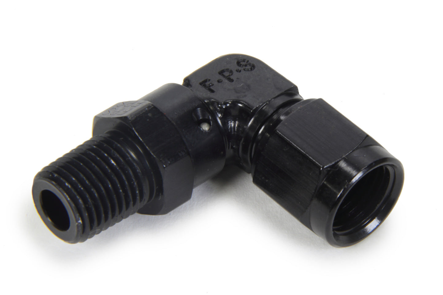 6an Female Swivel to 1/4 MPT 90-Degree Fitting