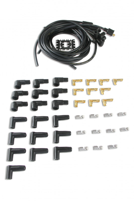 ACCEL Spark Plug Wire Set- 8mm - Black Wire with Black 90 Deg Boots 4041K