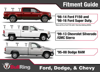 BullRing - 4001 - Classic Raised Fit Retractable Tie Down Anchors