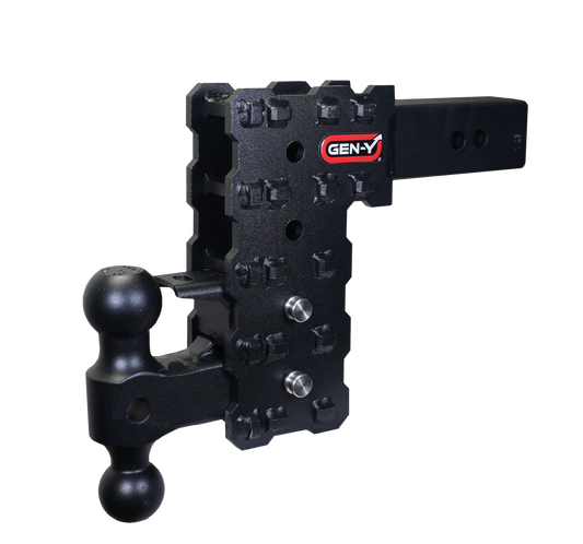 GEN-Y Hitch PHANTOM-X 2.5 Solid Shank 7.5" Drop 1.6K TW 16K Hitch & Dual-Ball & Pintle Lock GH-2424X
