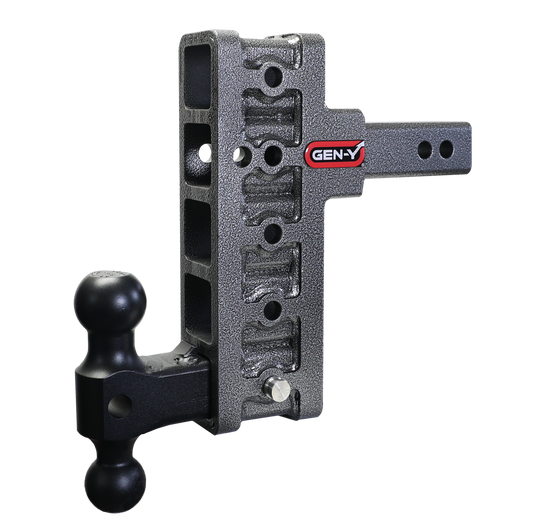 GEN-Y Hitch MEGA-DUTY 2" Offset Shank 2.5" Rise 7.5" Drop 2K TW 10K Hitch & Dual-Ball GH-415
