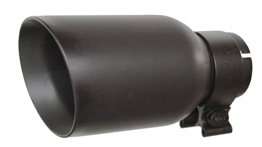 Go Rhino GRT21248FB Black Powder Coated Stainless Steel Exhaust Tip Textured Black