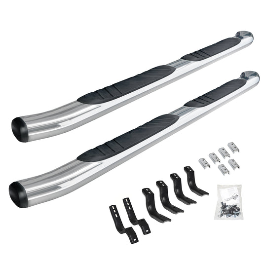 Go Rhino 685443587CC 5" OE Xtreme Composite SideSteps With Mounting Bracket Kit Chrome