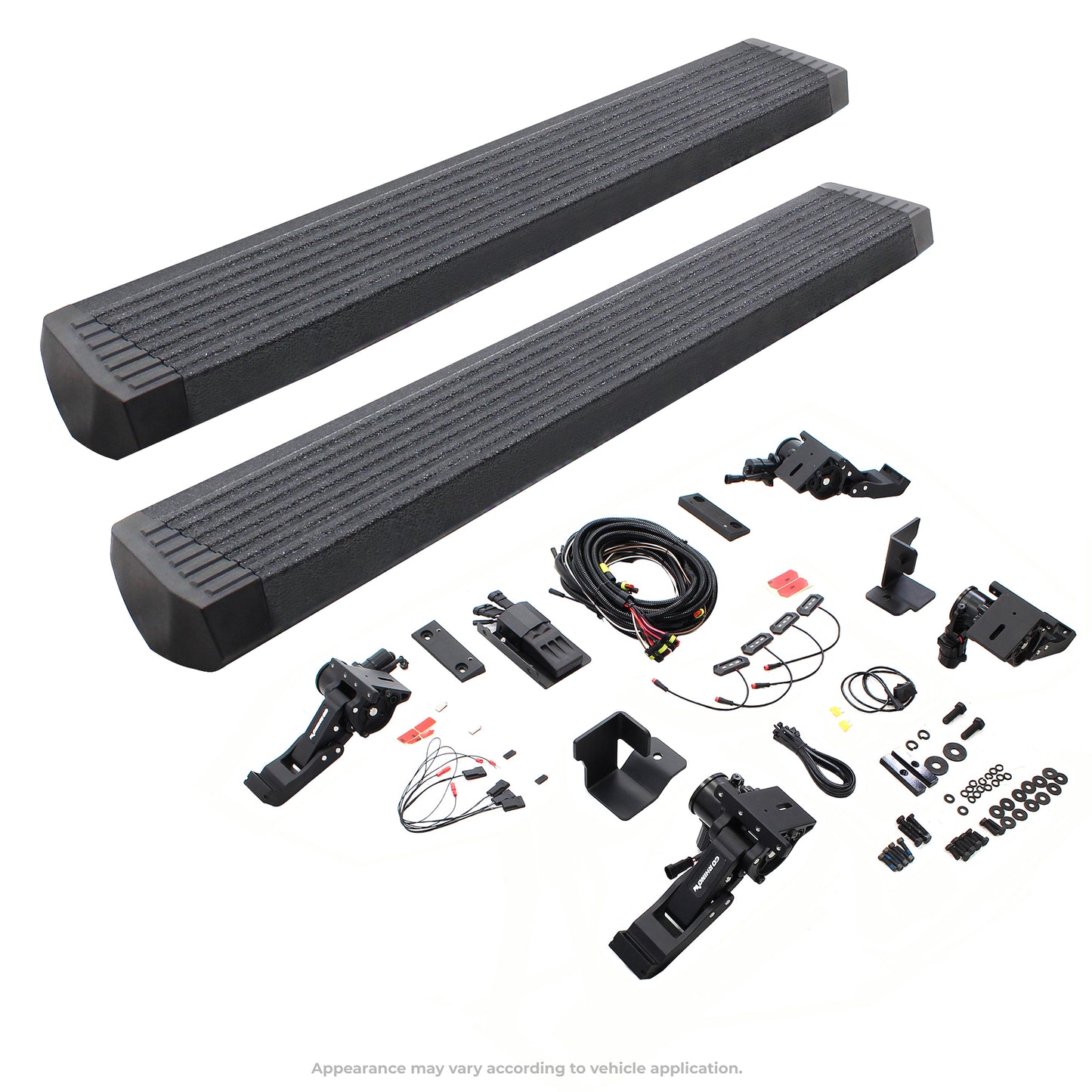 Go Rhino 20450674T E1 Electric Running Boards With Mounting Brackets Protective Bedliner Coating