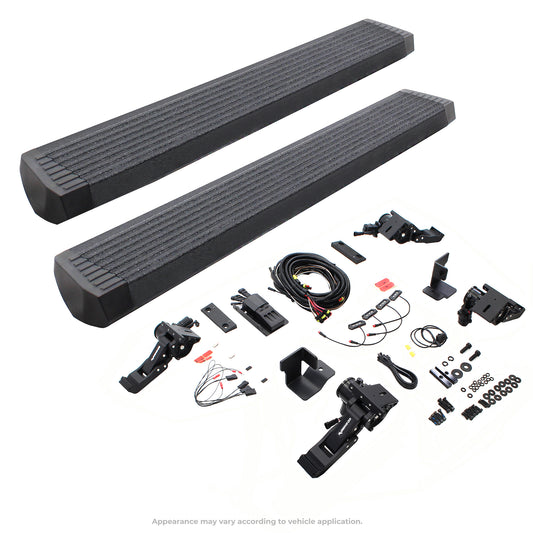 Go Rhino 20451687T E1 Electric Running Boards With Mounting Brackets Protective Bedliner Coating