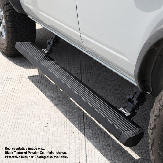 Go Rhino 20450572T E1 Electric Running Boards With Mounting Brackets Protective Bedliner Coating