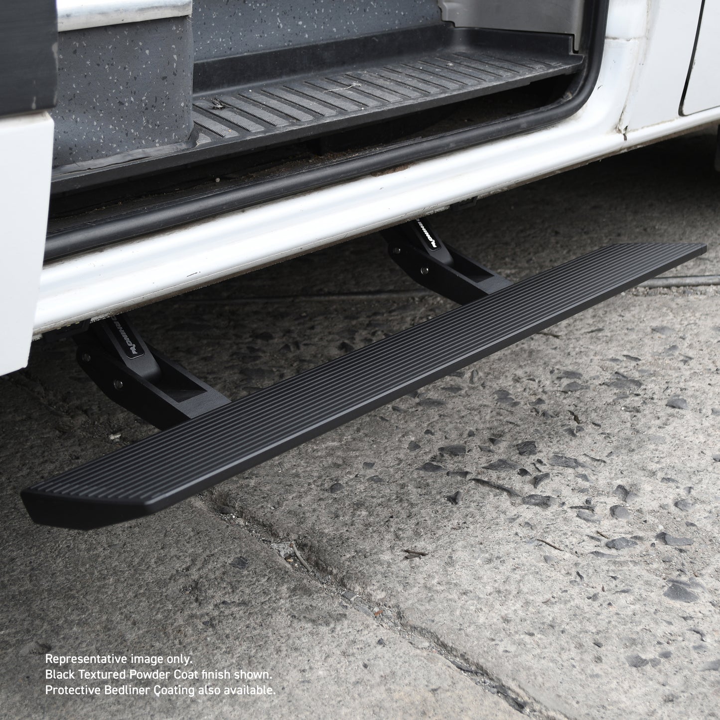 Go Rhino 20410125T E1 Electric Running Boards With Mounting Brackets Protective Bedliner Coating