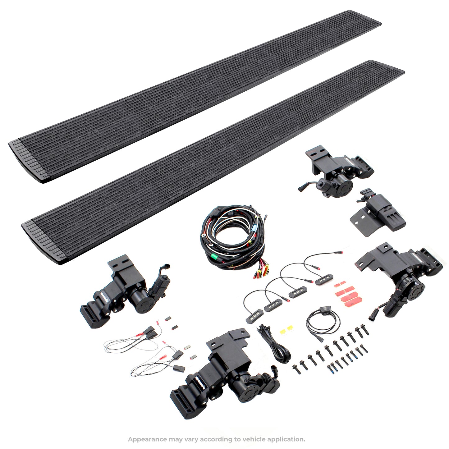 Go Rhino 20420687T E1 Electric Running Boards With Mounting Brackets Protective Bedliner Coating