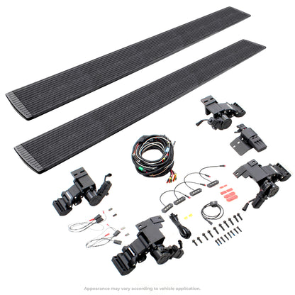 Go Rhino 20412687T E1 Electric Running Boards With Mounting Brackets Protective Bedliner Coating