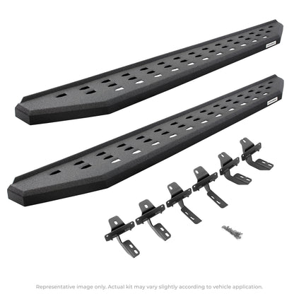 Go Rhino 69415087T RB20 Running Boards With Mounting Brackets Protective Bedliner Coating