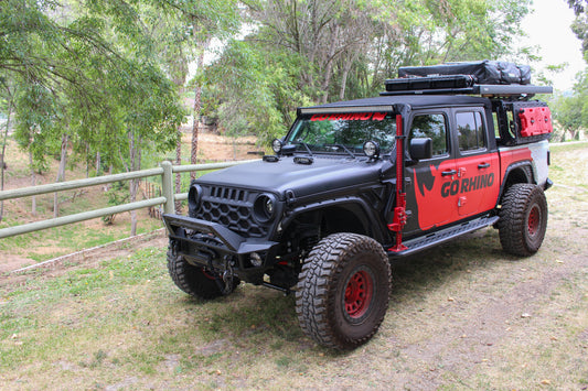 Go Rhino 69450673ST RB20 Slim Line Running Boards With Mounting Brackets Protective Bedliner Coating