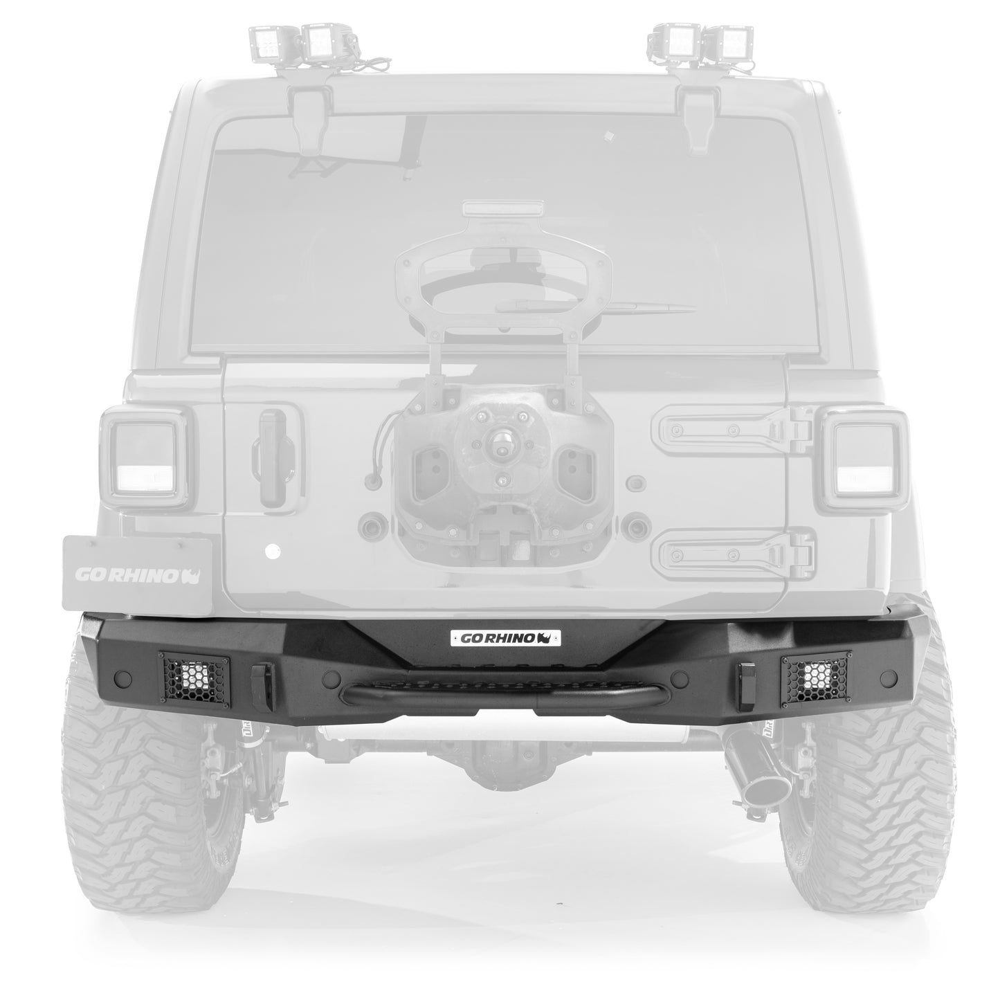 Go Rhino 331210T Rockline Rear Full Width Bumper Textured Black
