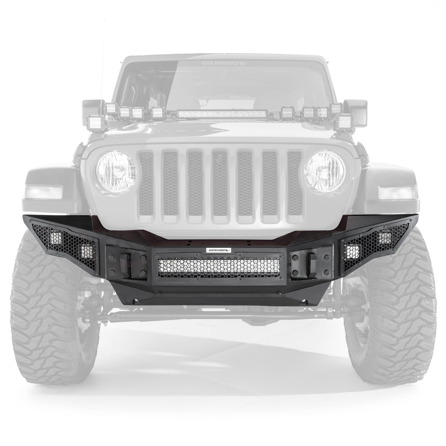 Go Rhino 331200T Rockline Front Full Width Bumper Textured Black