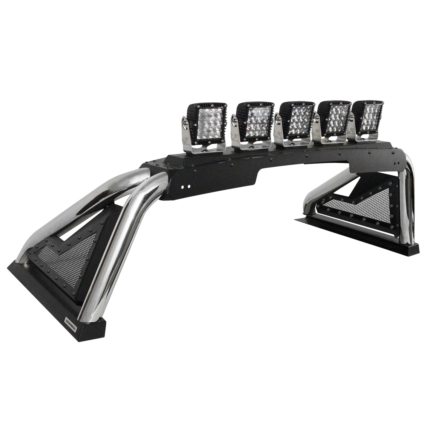 Go Rhino 911600PS Sport Bar 2.0 With Power Actuated Retractable Light Mount Polished Stainless Steel