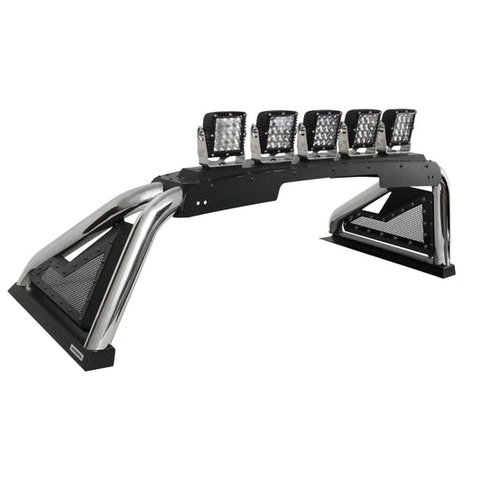 Go Rhino 911600PS Sport Bar 2.0 With Power Actuated Retractable Light Mount Polished Stainless Steel