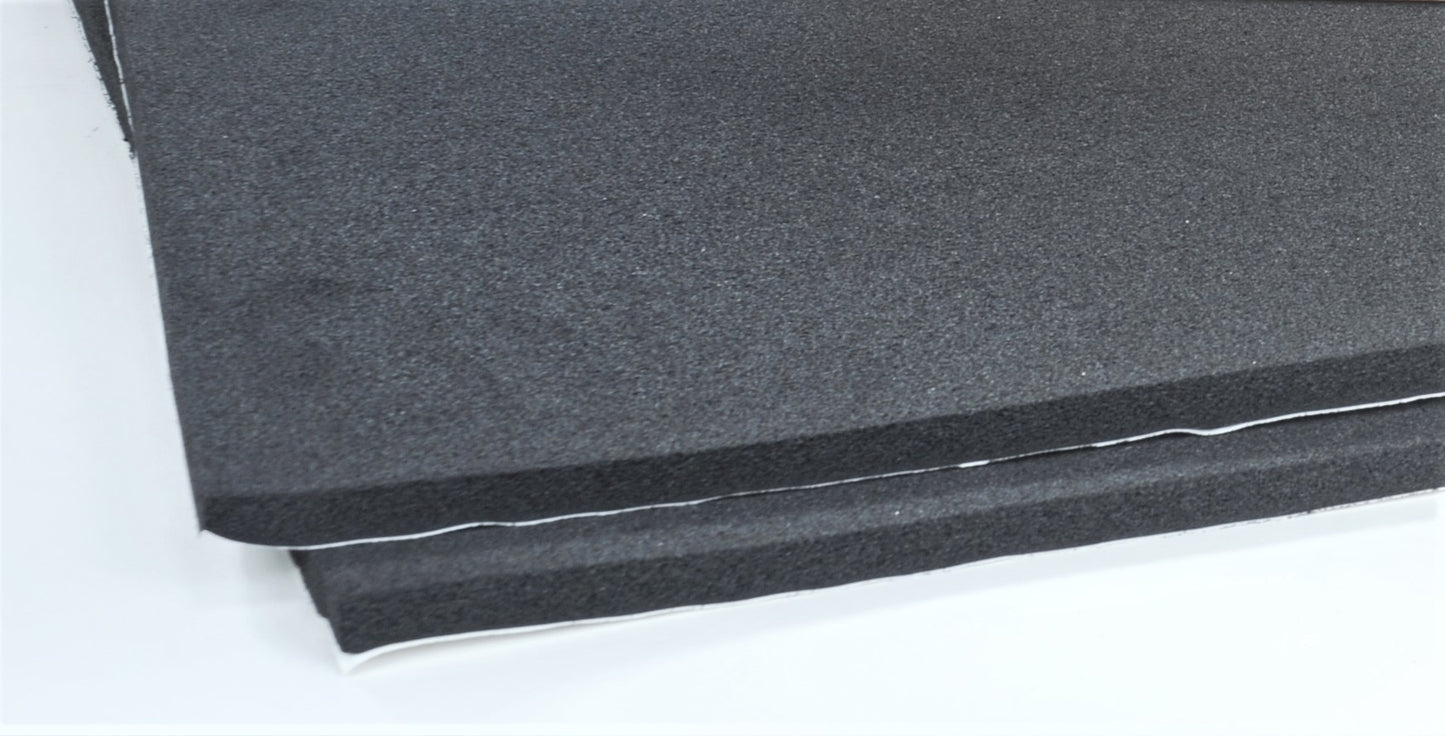Hushmat Under Carpet Floor Kit - 1/2in Silencer Megabond Thermal Insulating and Sound Absorbing Self-Adhesive Foam-2 Sheets 23inx36in ea 11.5 sq ft 20300