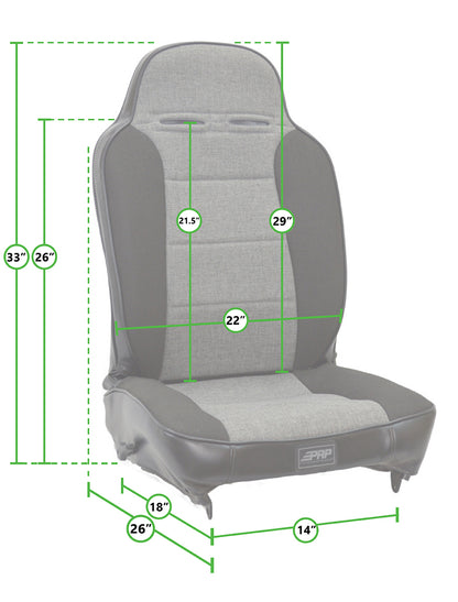 PRP-A13011544-Enduro Low Back Reclining Suspension Seat with Adjustable Headrest