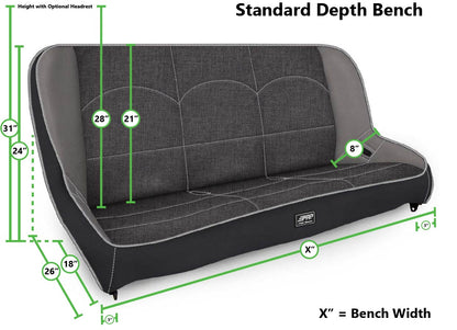 PRP-A2649-Classic Series Suspension Bench Seat