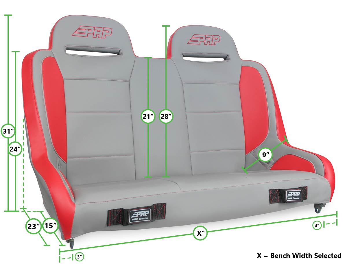 PRP-A9210-Elite Series High Back Rear Suspension Bench Seat