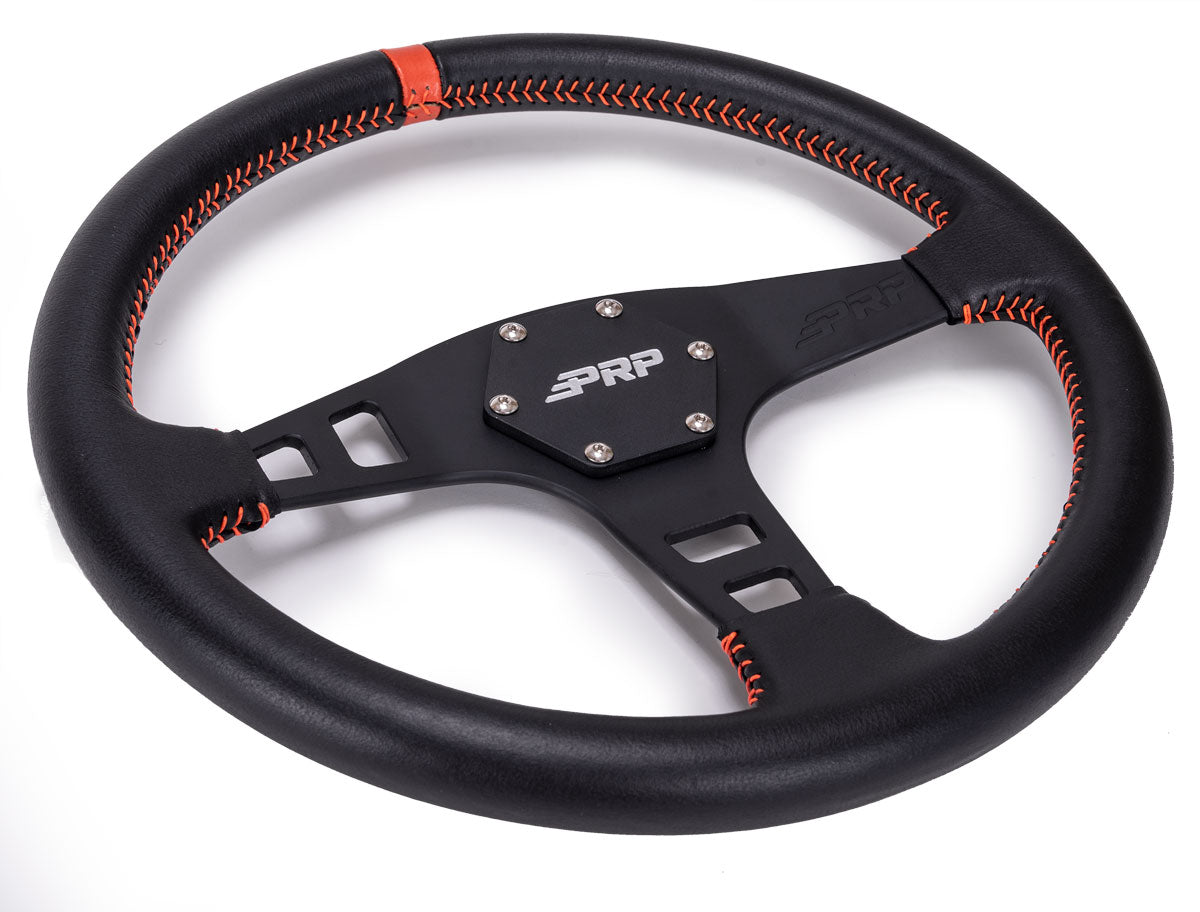 PRP-G214-Flat Leather Steering Wheel