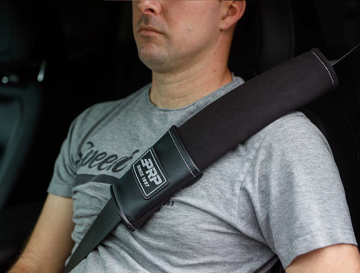 PRP-H61-Black-Seat Belt Pads with Pocket