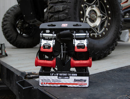 SpeedStrap 15211-2 Ratchet 1.5 in. x 10 ft. Tie Down w/ Twisted Snap Hooks