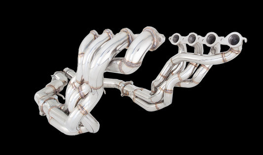 XFORCE Chev SS/ Pontiac G8 GT 6.0L & GXP 2008-17 Camaro 6.2L 2008- Stainless Steel 1"3/4" Primary Size 4 Into 1 Long Tube Header With 100cpsi High Flow Metallic Cat-Converters; Exhaust Header HS-VF82-KITB