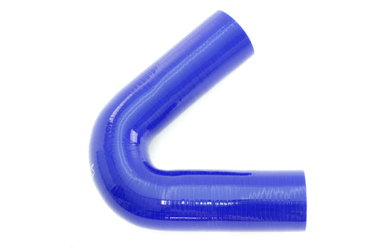 HPS Performance 135 Deg. Silicone Coupler High Temp 4-ply Reinforced 4" ID 5" Legs Blue HTSEC135-400-BLUE