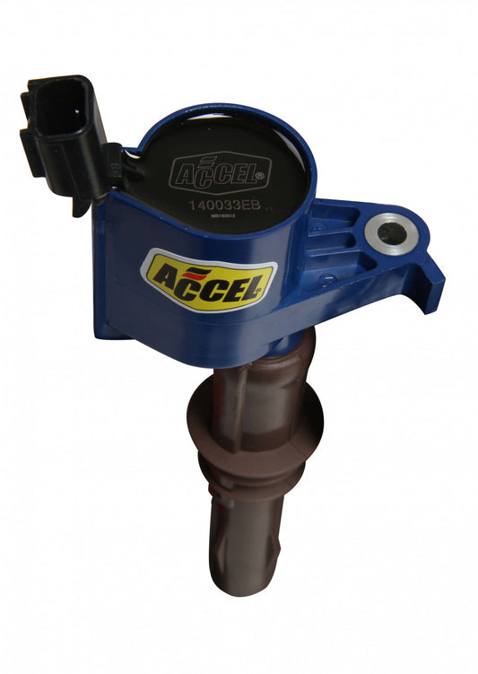 ACCEL Ignition Coil - SuperCoil - 2008-2014 Ford 4.6L/5.4L/6.8L 3-valve engine, Blue, Individual 140033EB