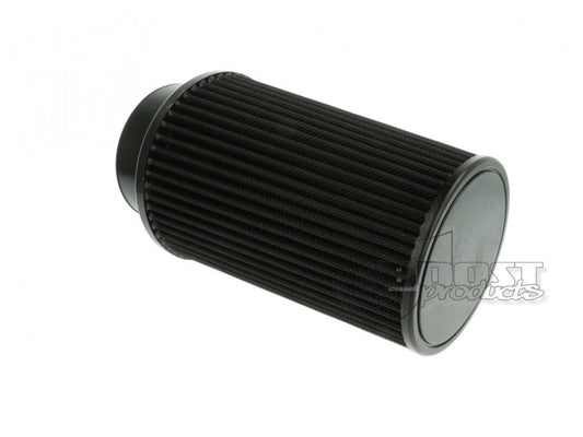 BOOST products Universal Air Filter 89mm (3-1/2") ID Connection, 200mm (7-7/8") Length, Black IN-LU-200-089