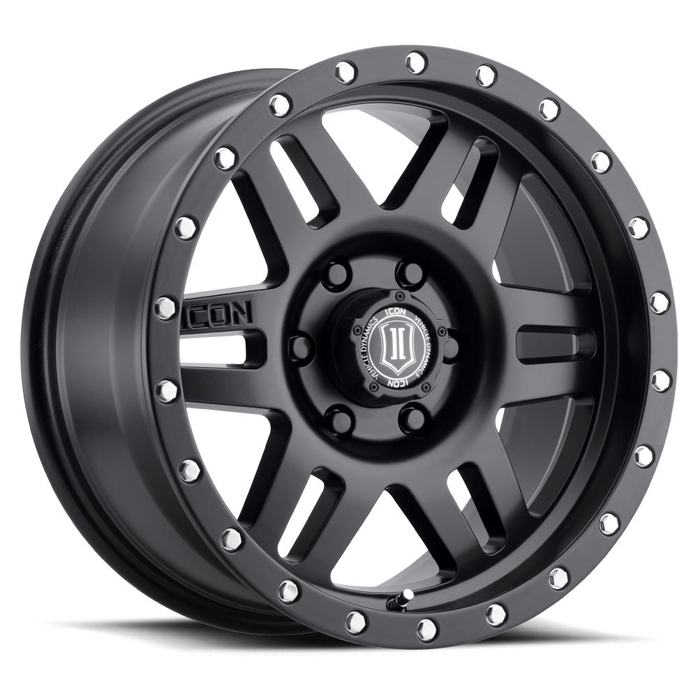 ICON Alloys SIX SPEED SAT BLK - 17 X 8.5 / 6 X 5.5 / 25MM / 5.75" BS 1417858357SB