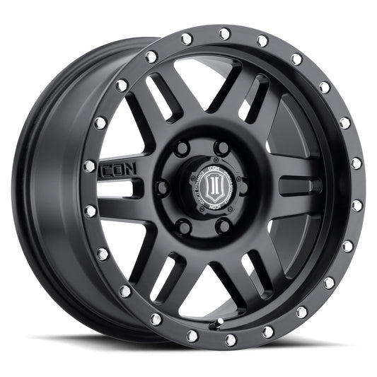 ICON Alloys SIX SPEED SAT BLK - 17 X 8.5 / 6 X 5.5 / 25MM / 5.75" BS 1417858357SB