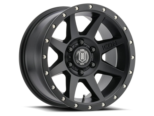 ICON Alloys REBOUND SAT BLACK - 17 X 8.5 / 6 X 5.5 / 25MM / 5.75" BS 1817859057SB